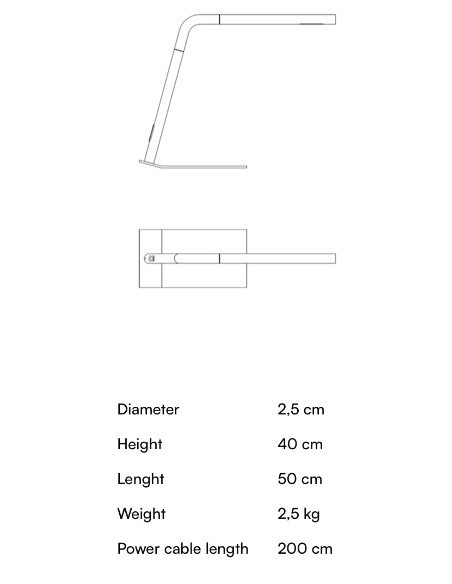 Lámpara de mesa de diseño Colibrí - Martinelli Luce