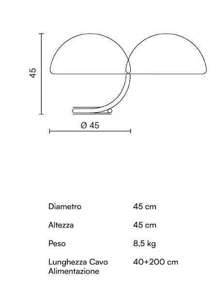 Lámpara de mesa Serpente - Martinelli Luce