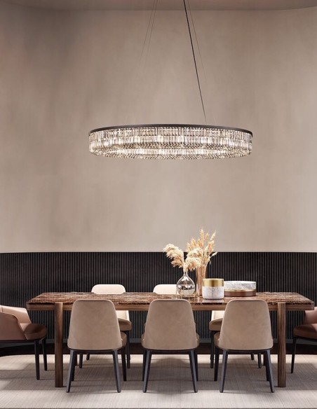 Lámpara de techo cristal Palladio ovalada - Masiero