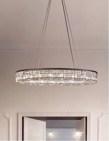 Lámpara de techo cristal Palladio ovalada - Masiero 2
