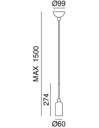 Lámpara colgante 1 luz MADAME 288.01 - IL FANALE
